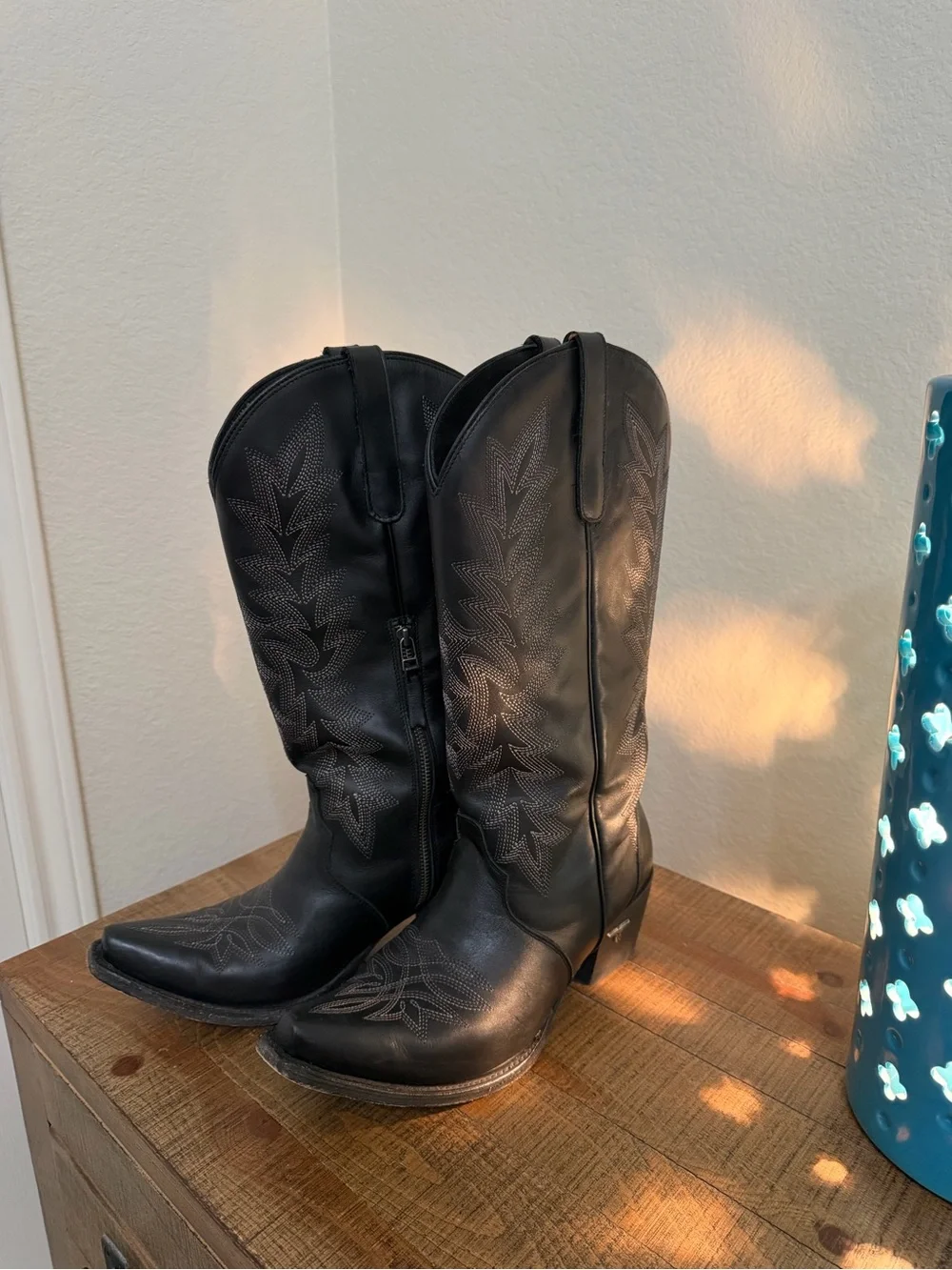 Lane Smokeshow Black Western Cowboy Boots - Black